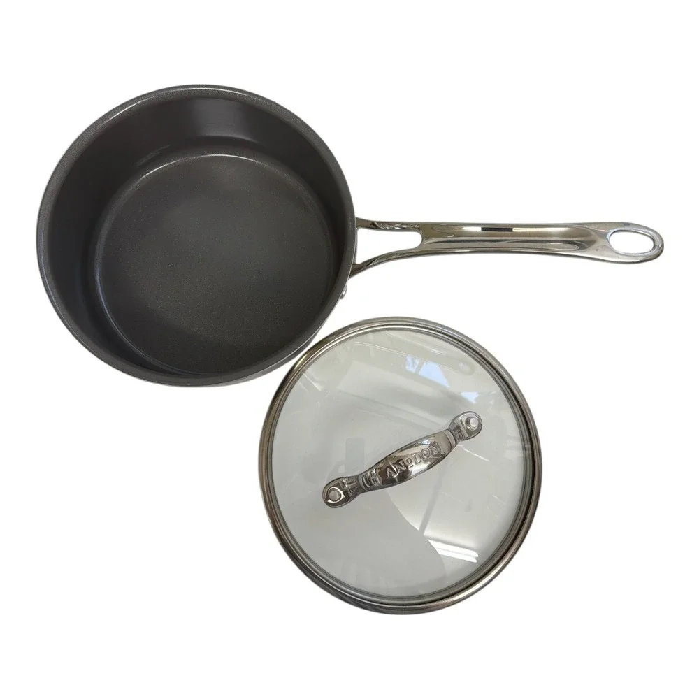 Anolon 3qt. Silver Stainless Steel Induction Pot with Lid QQQ25T EUC